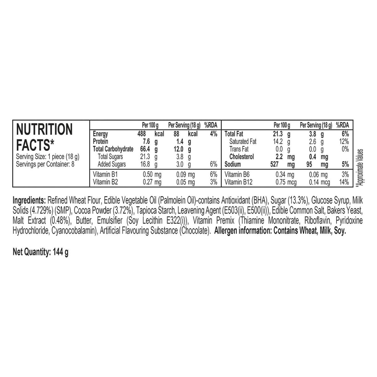 Malkist Double Chocolatey Crunchy Layered Crackers 144 g Combo