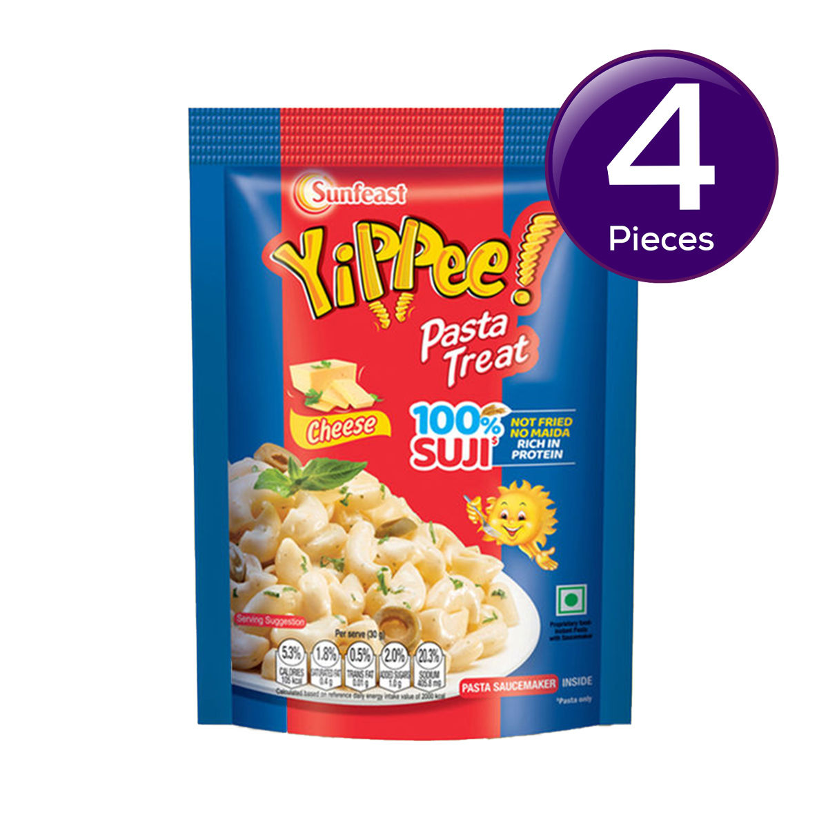 YiPPee! 100% Suji Cheese Pasta Treat Combo