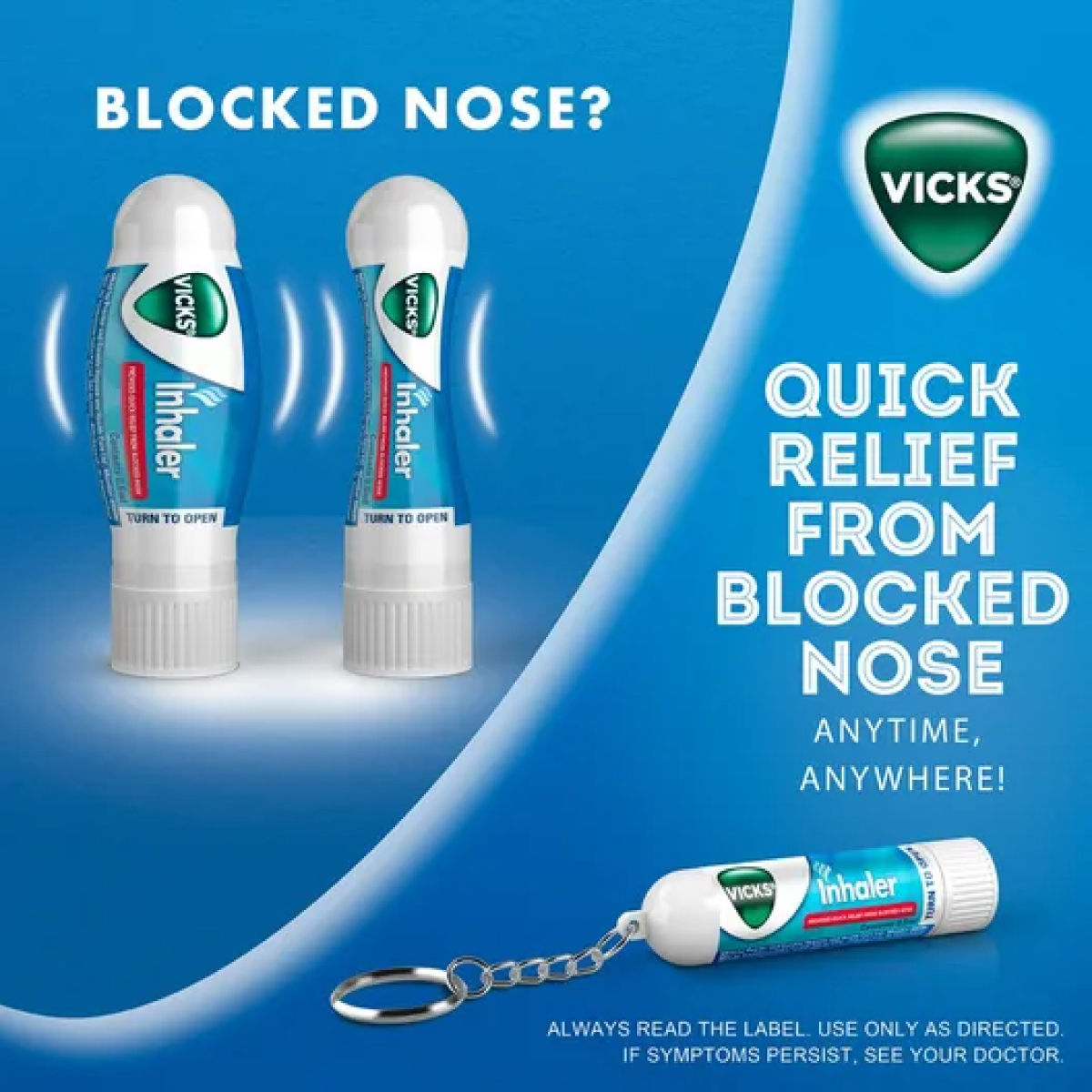 Vicks Vaporub(25ml), Vicks Inhaler (0.5ml) & Vicks Steam Pods(4pc) Combo