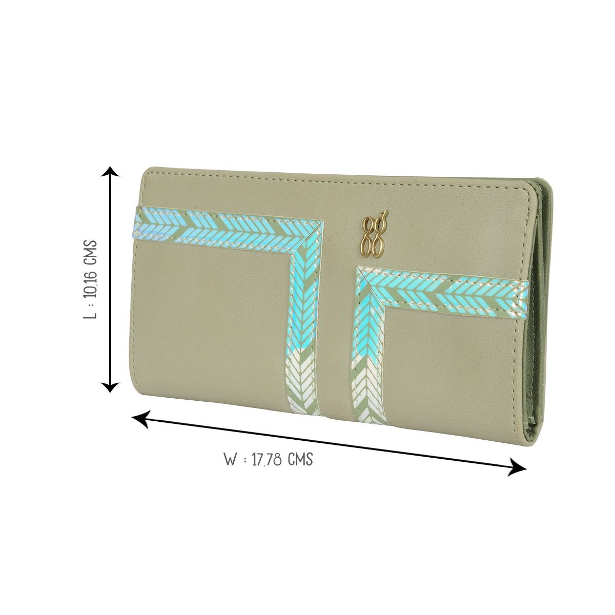 Baggit Women's Dovn 2 Fold Wallets | Mintgreen