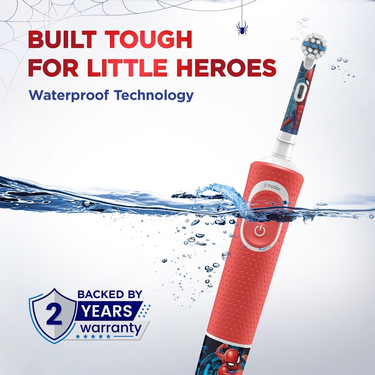 Oral - B Kids Spiderman Rechargeable Rotating Electric Toothbrush For | Multicolour