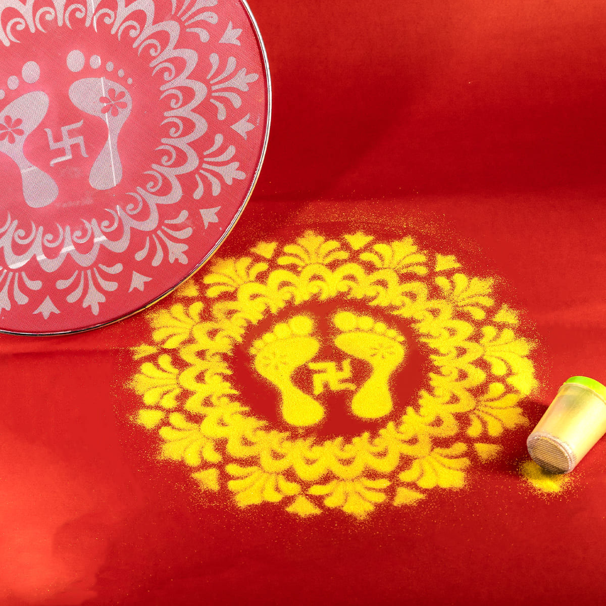 Gullak Rangoli Stencil Plain Jali Dabbi