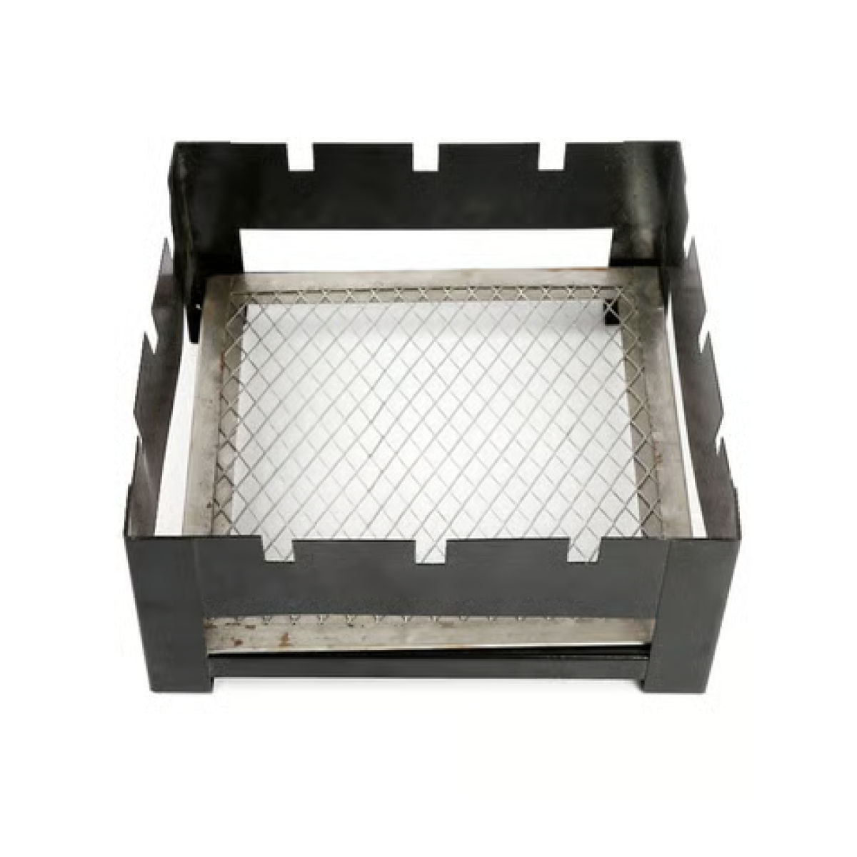 Divine Vibes Portable Compact BBQ Grill Tandoor | Cast Iron | 3 Skewers and 1 Charcoal Tray | Black