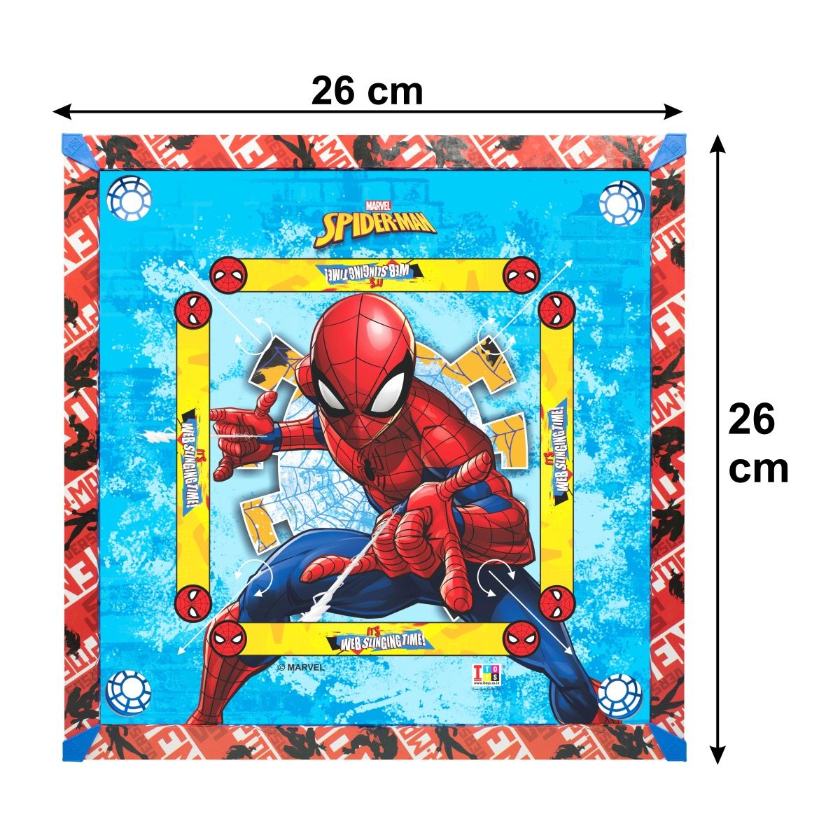 Itoys Carrom 26 x 26-ultimate Spiderman (Colour May Vary)