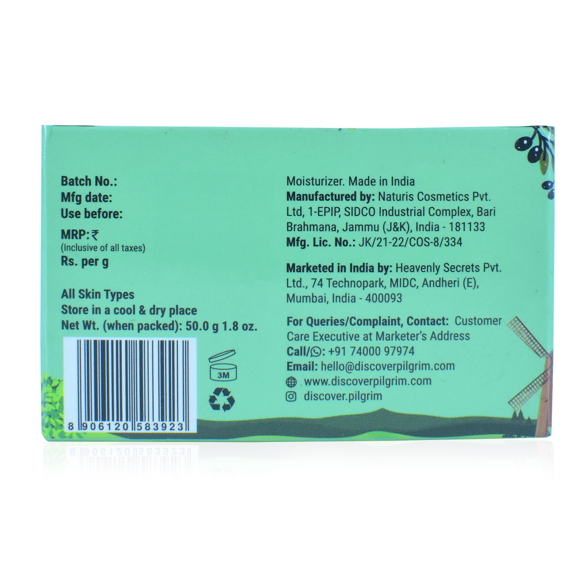 Pilgrim Squalane Glow Moisturizer For Face With Niacinamide & Vitamin C For Glowing Skin