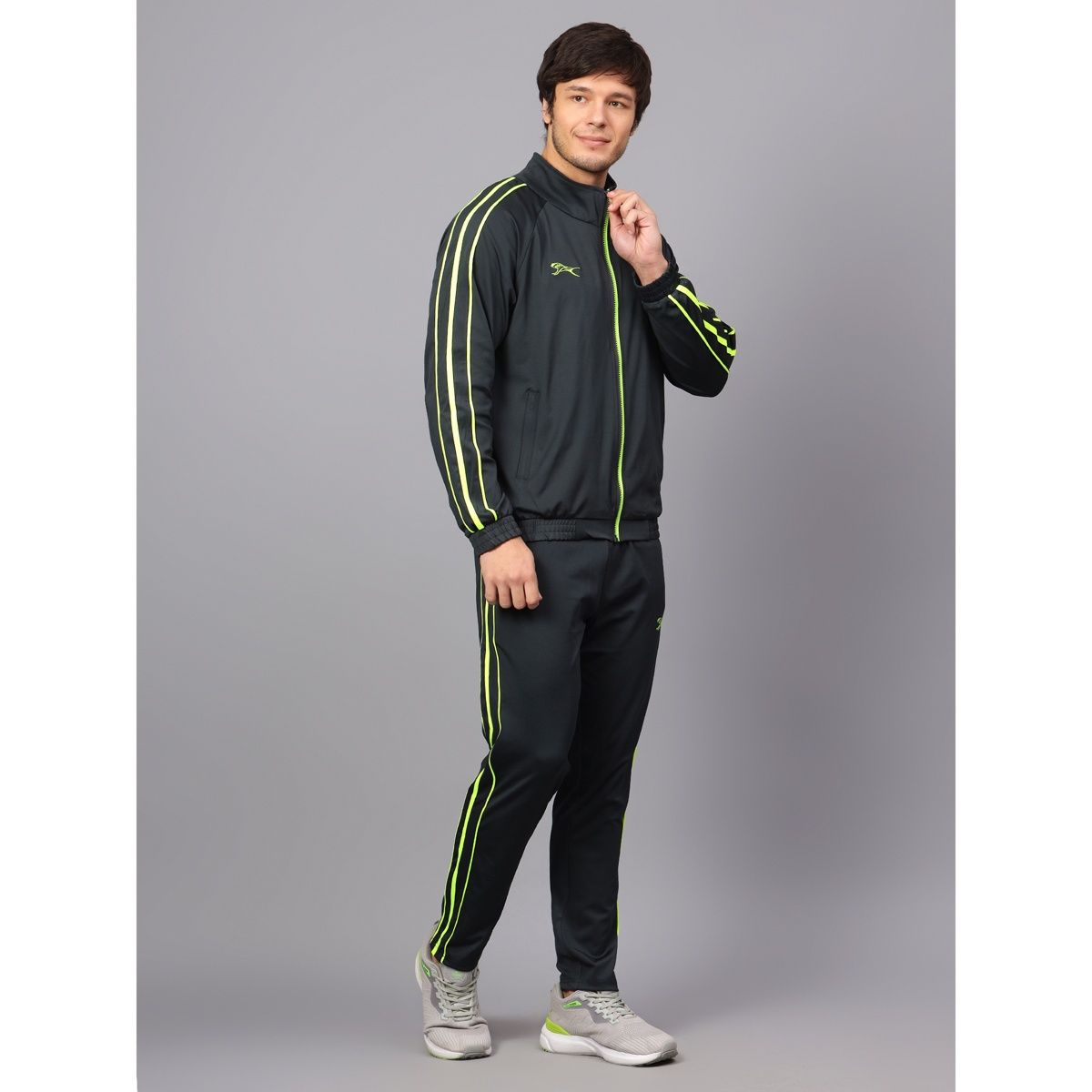 Shiv Naresh Unisex Tracksuit | SNTSW106M | D.Grey - XL