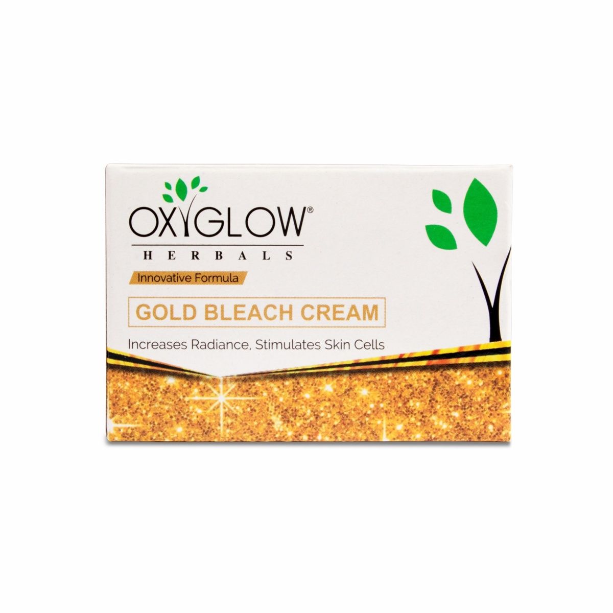 Oxyglow Herbals Gold Bleach Cream For All Skin Types | Gives Instant Glow & Lightens Pigmentation