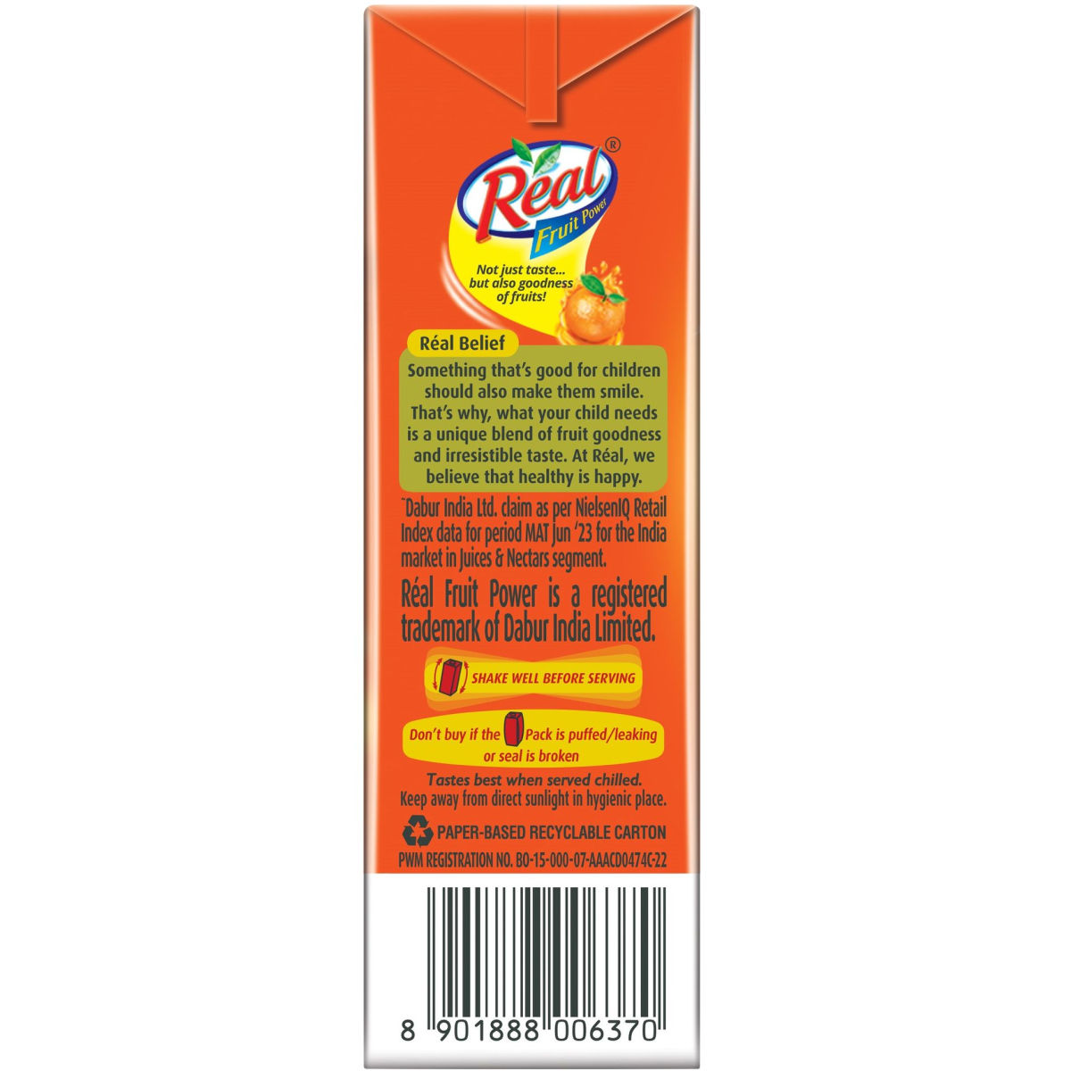 Real Fruit Power Orange Juice 180 ml Combo