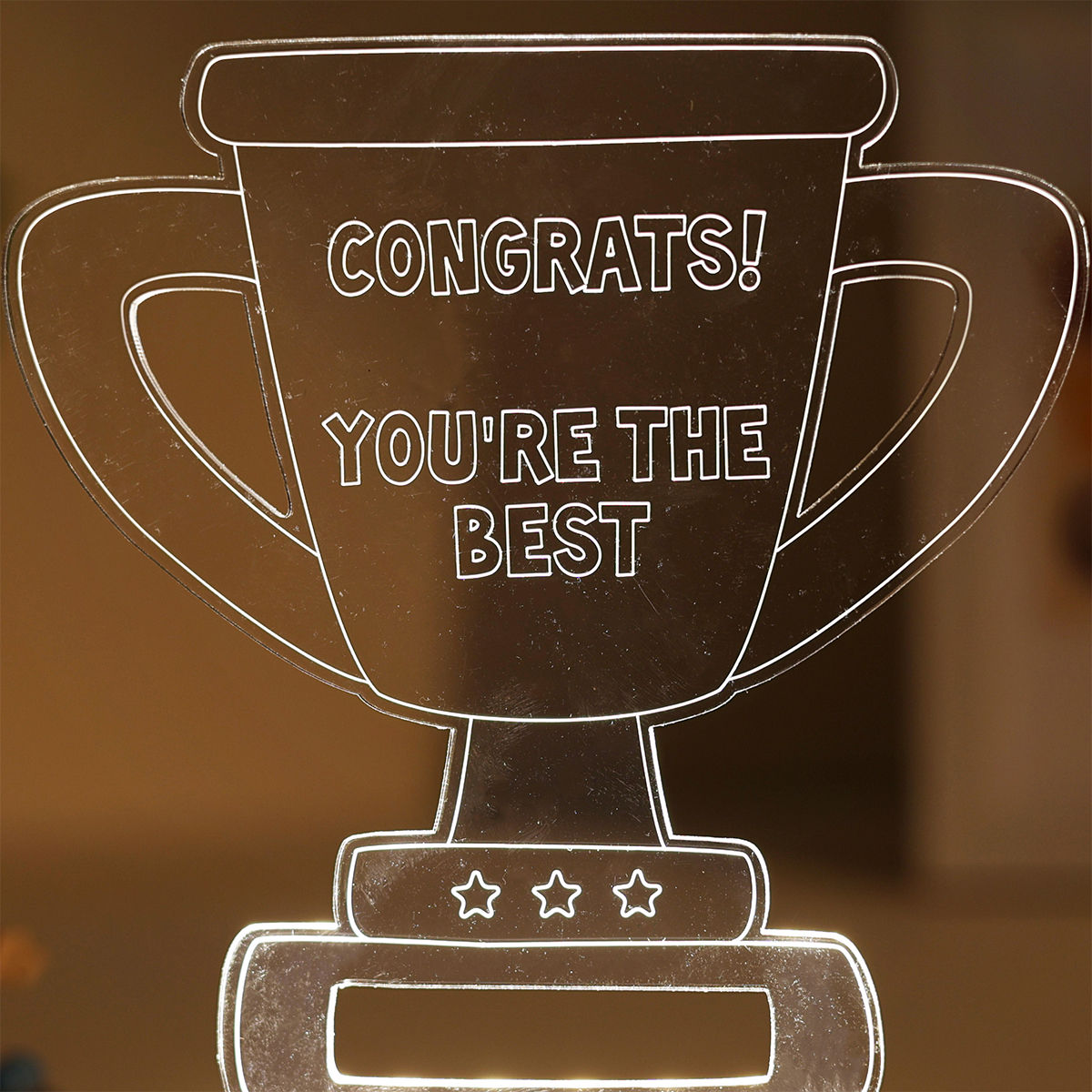 Happy Mail Led Award Trophy For Father's Day Gifting