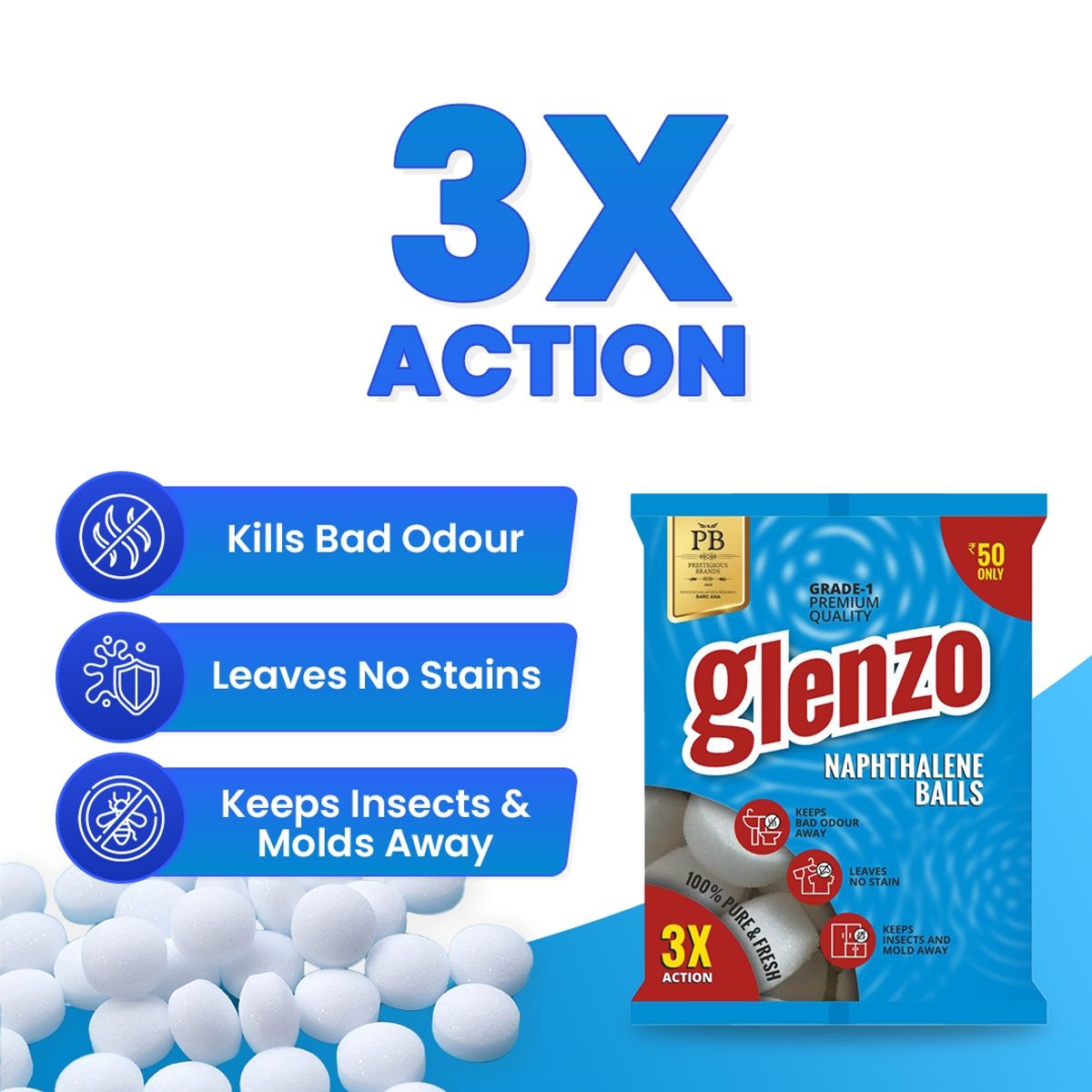Glenzo Naphthalene Balls