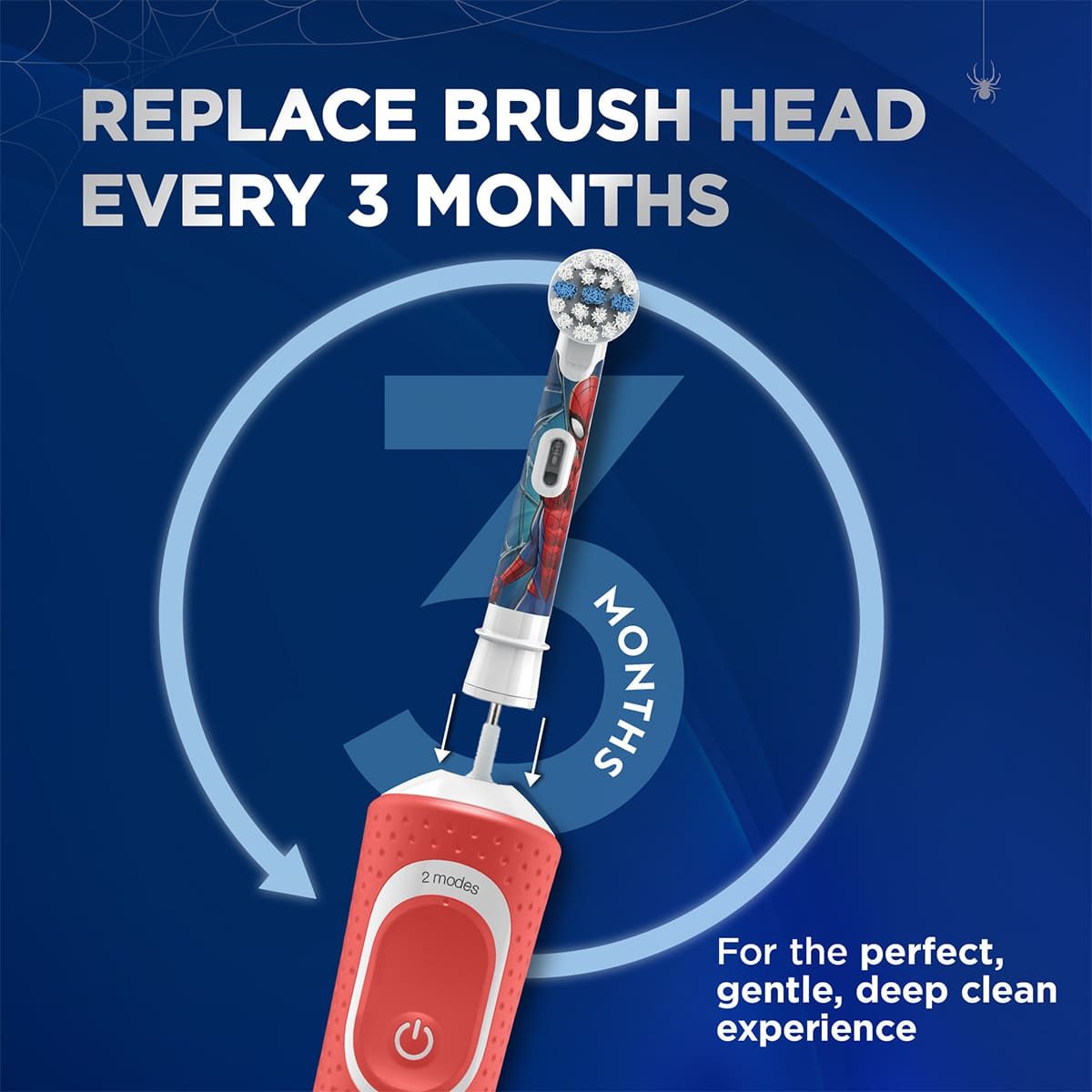 Oral - B Kids Spiderman Rechargeable Rotating Electric Toothbrush For | Multicolour