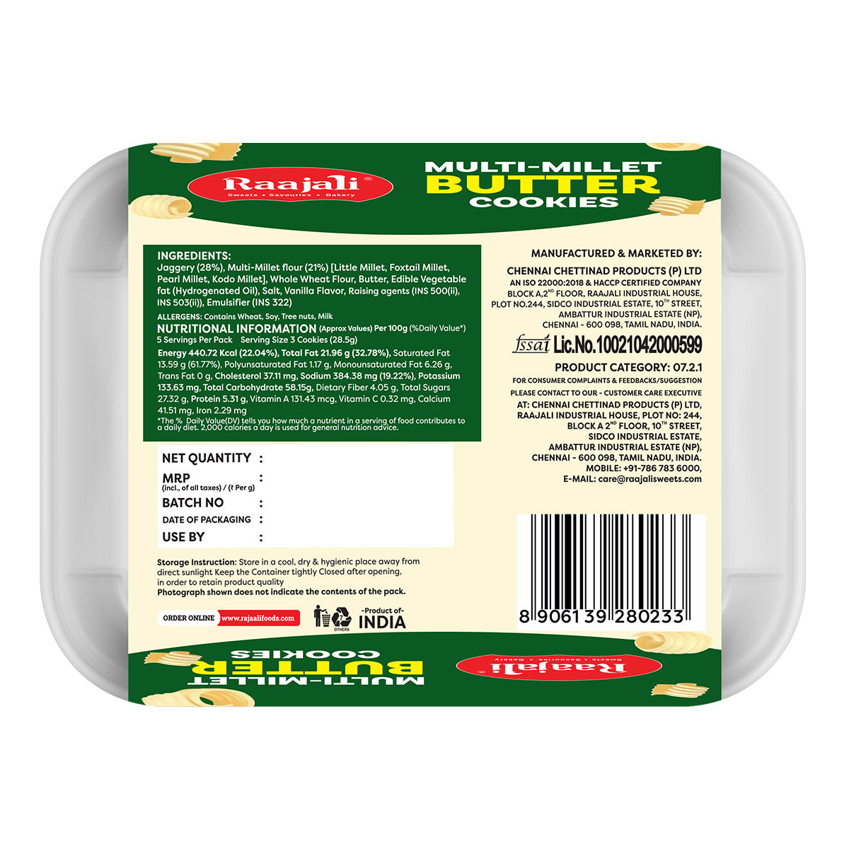 Raajali Multimillet Butter Cookies