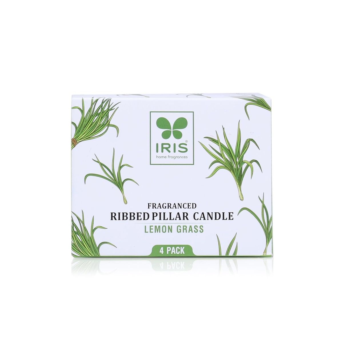 IRIS Lemon Grass Fragranced Pillar Candles| Rakhi Gift for Brother & Sister