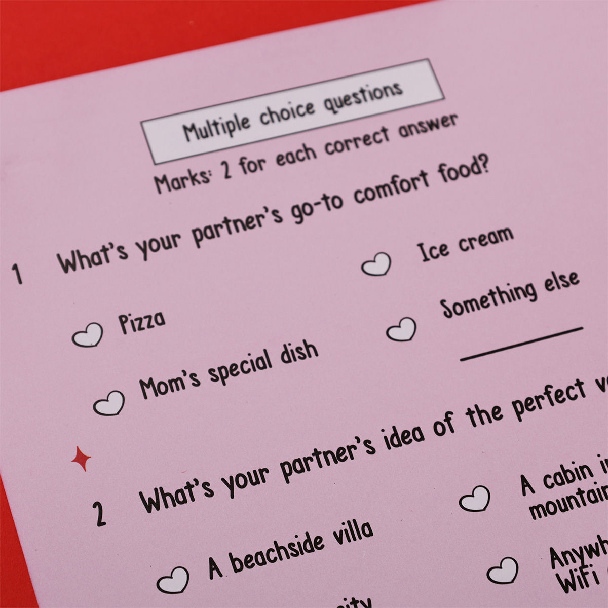 Happy Mail 50-Mark Couples Quiz Card
