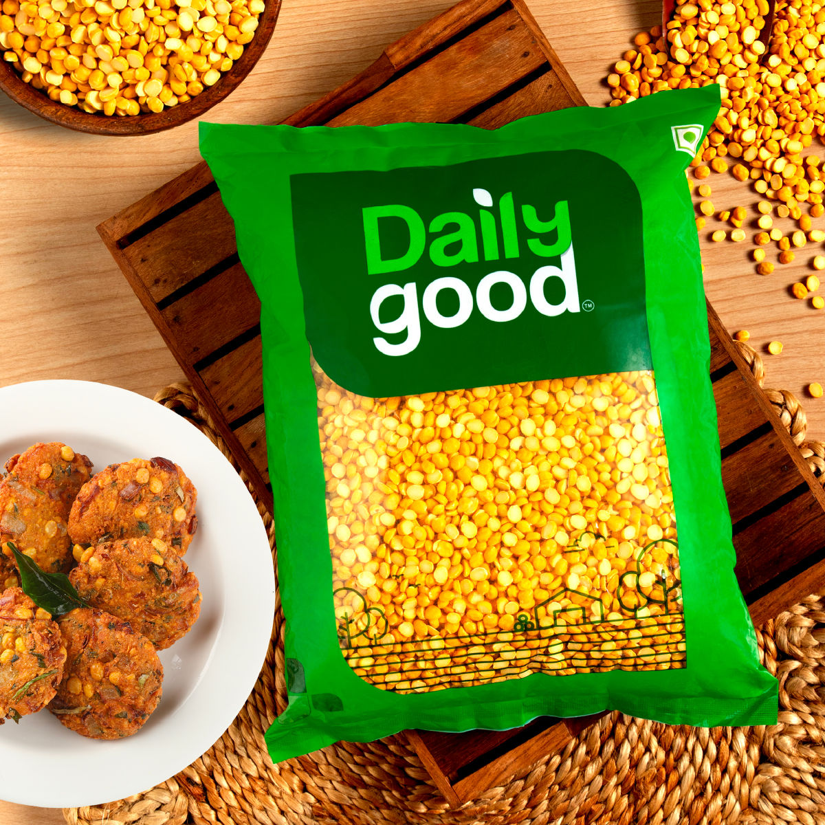 Daily Good Chana Dal Unpolished 1 kg Combo