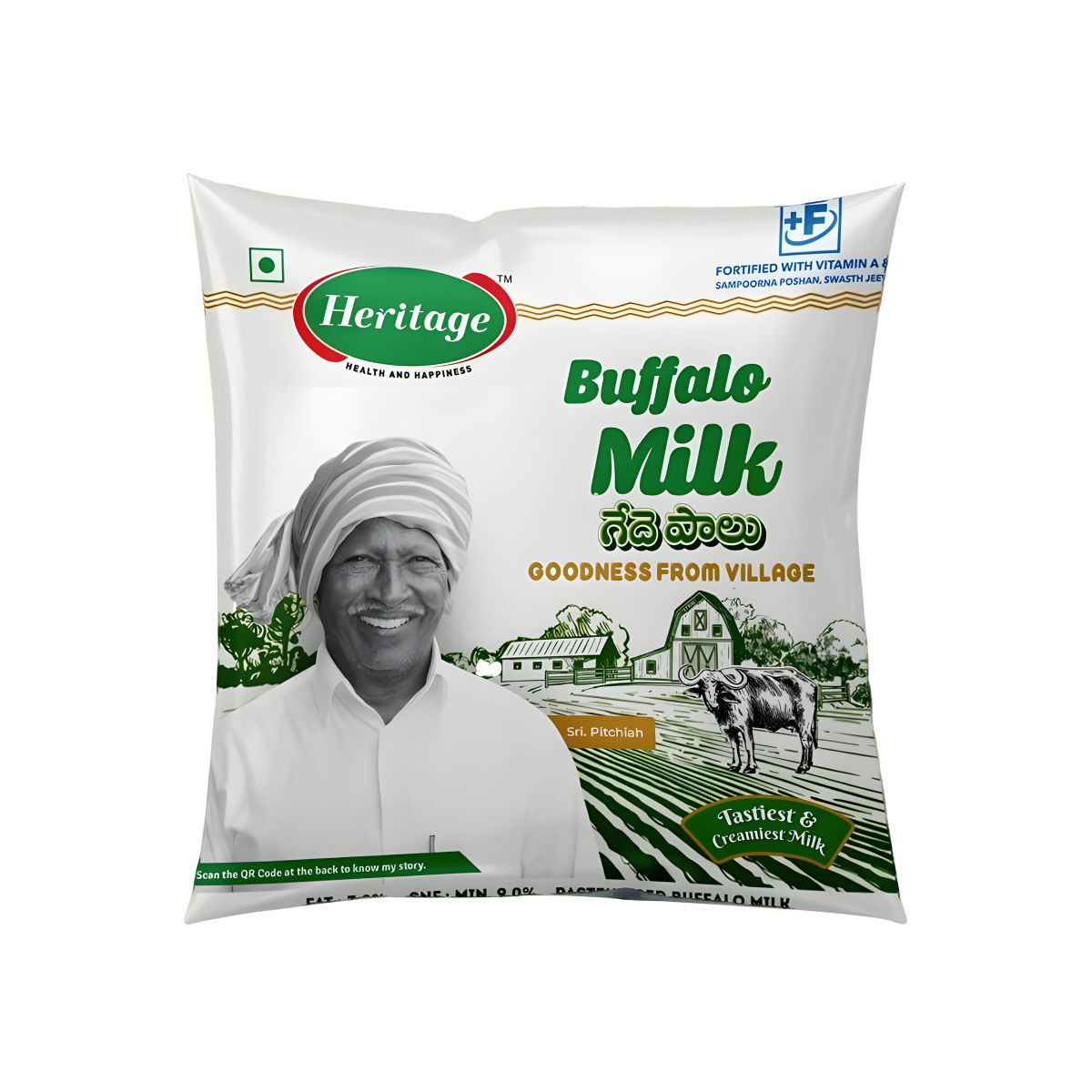 Heritage Fresh Buffalo Milk(Pouch)