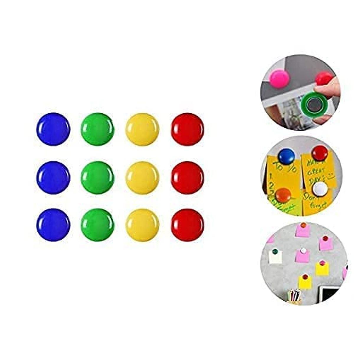 Colorful Round Magnet Buttons For Fridge Notes,Magnetic White- Boards | Size 30mm