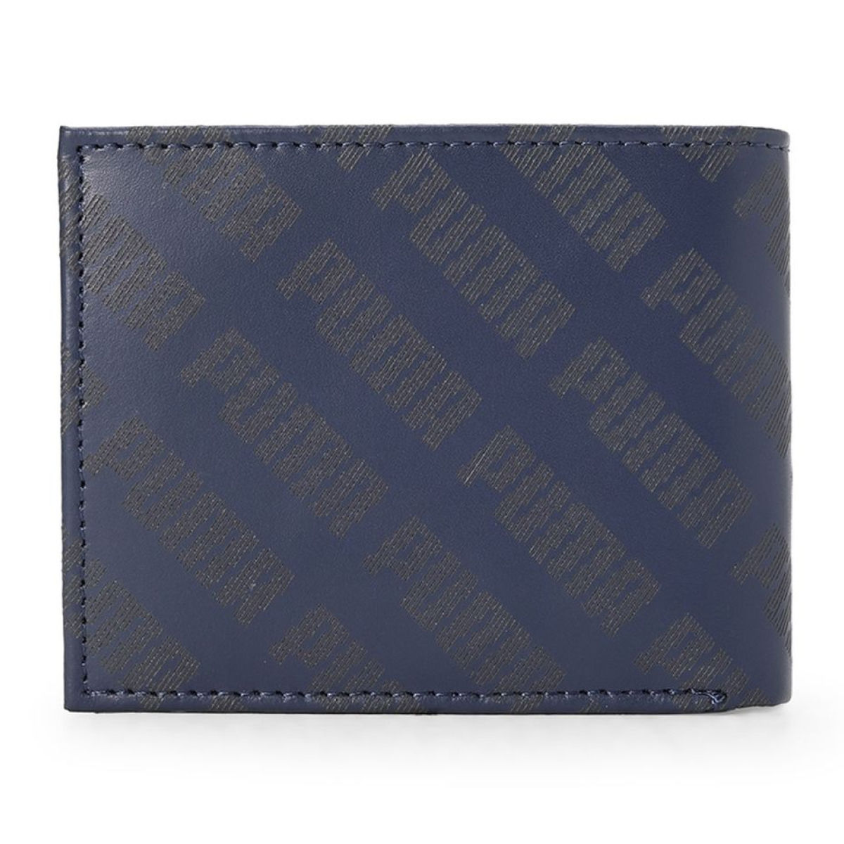 Puma Puma Unisex Bi-Fold Wallet | Blue | One Size(1pc) & Bold By Priyaasi Round Solitaire Gold-Plated Cufflinks For Men(2pc) Combo