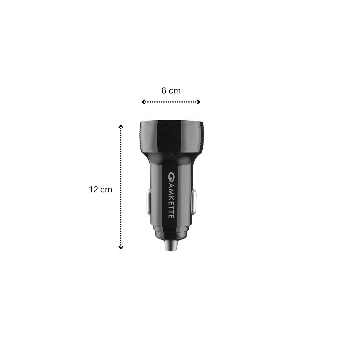 Amkette Powerpro 2 Port Qc+Pd Car Charger With C To C Cable
