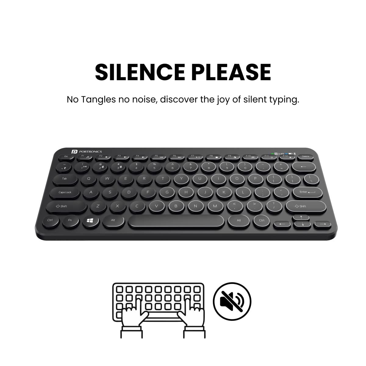 Portronics Bubble Wireless Keyboard,