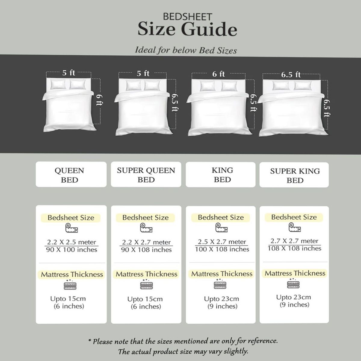 Romee Floral Printed Cotton Bedsheets Double Bed Size Queen | White and Blue