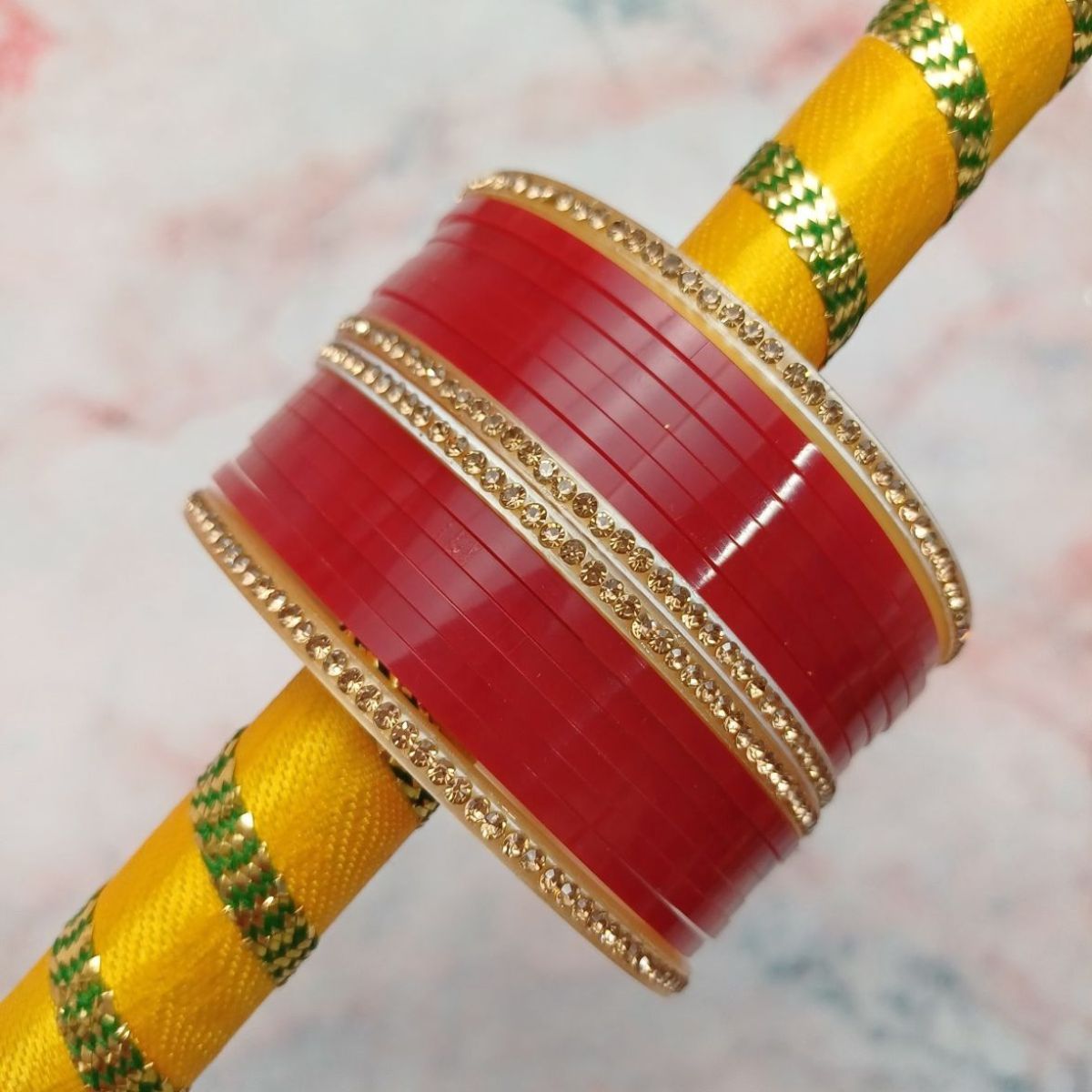 Gullak Red Chuda Set - Size 2.6