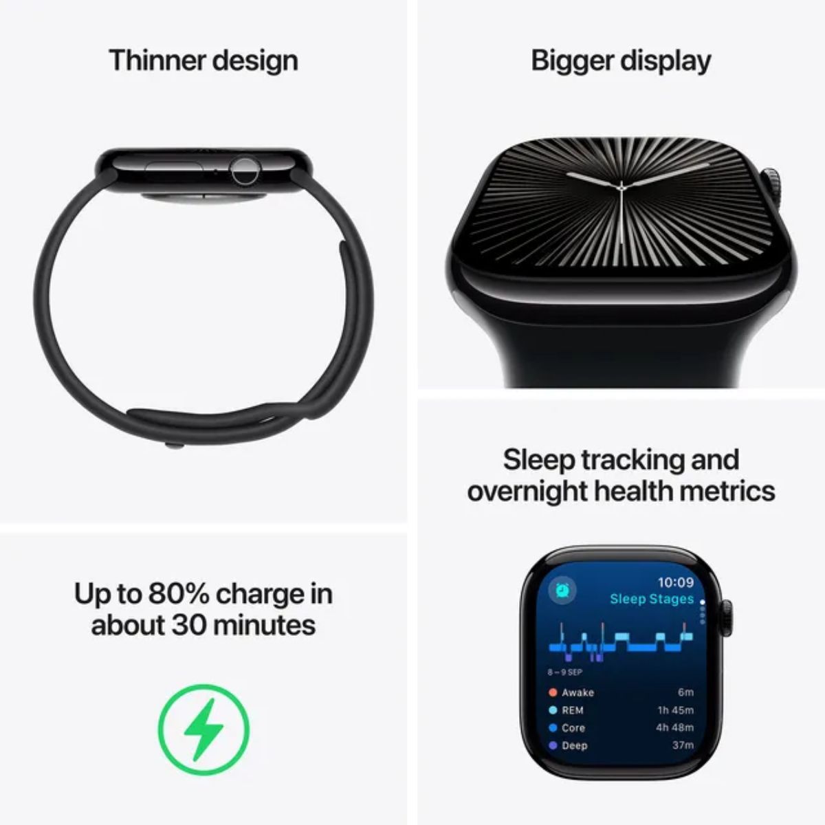 Apple Watch Series 10 - 42 mm | WatchOS 11 | Jet black