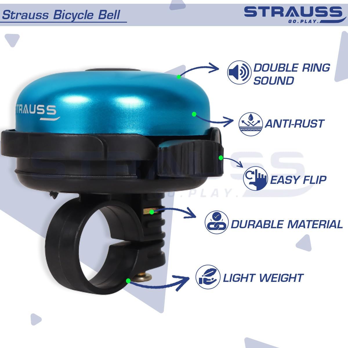 Strauss Bicycle Bell | Blue