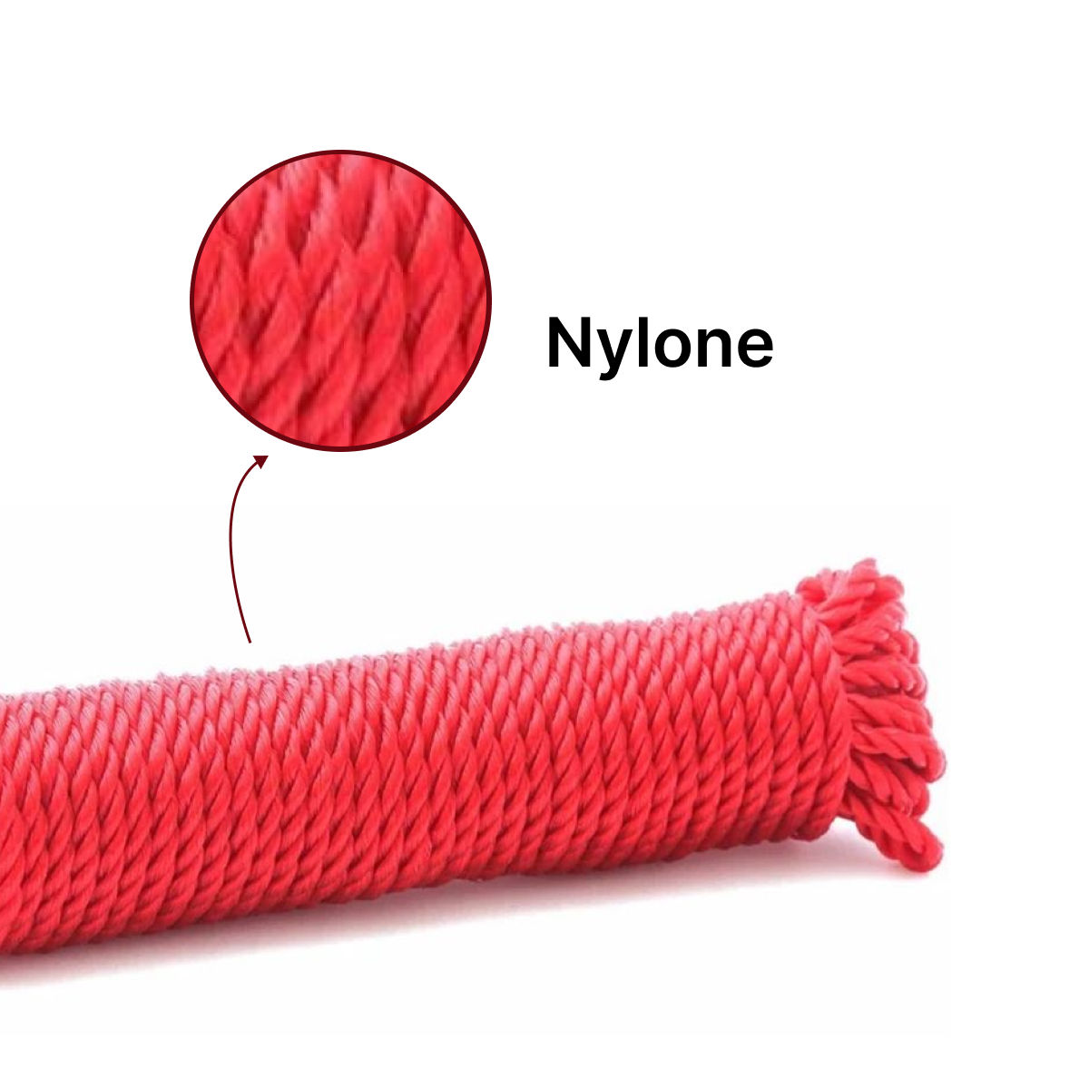 Sapna Nylone Rope Regular - 5mtr Pack of 2 - Red Colour