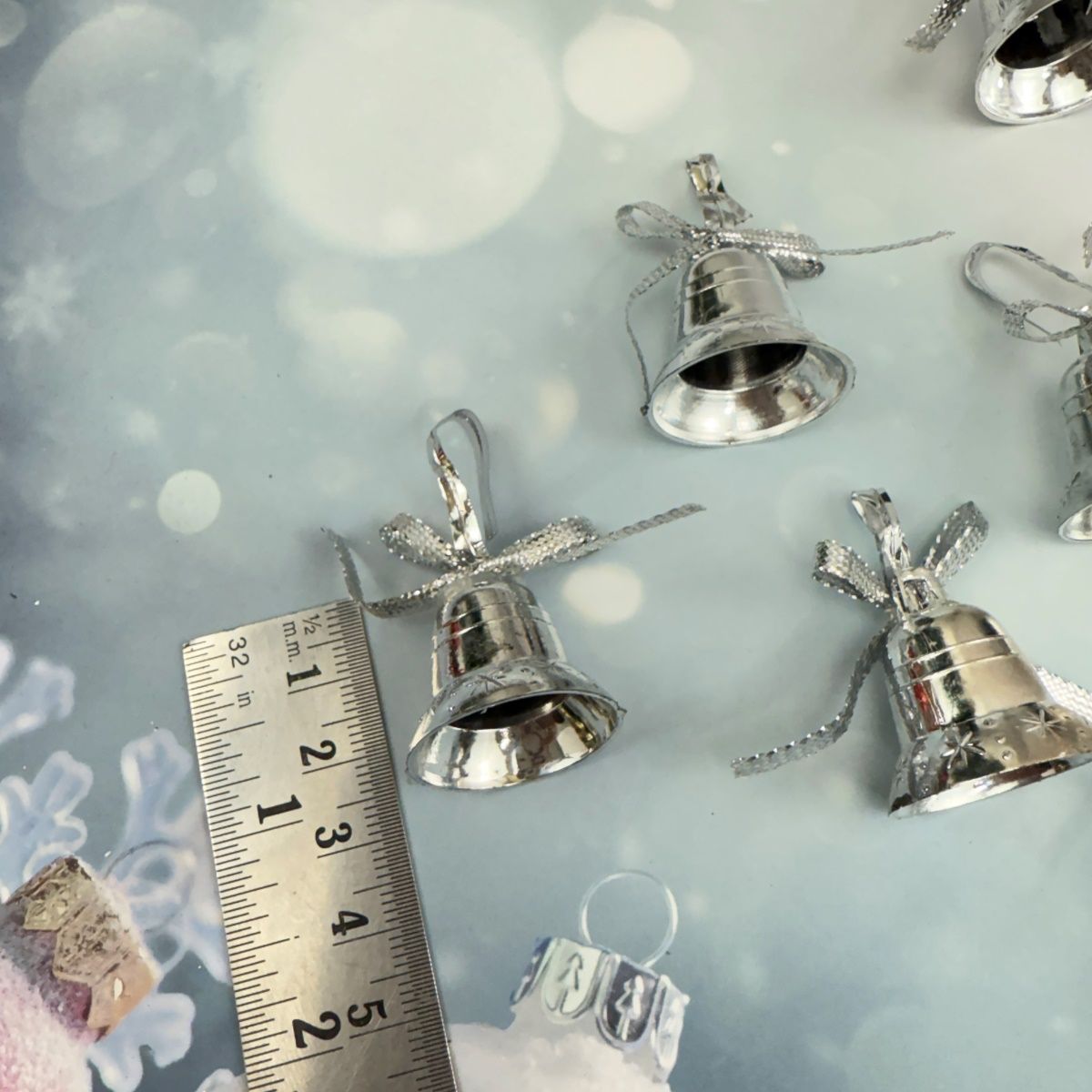 Gullak 2.5 cm 9 pcs Bell In Card 24/Opp Silver