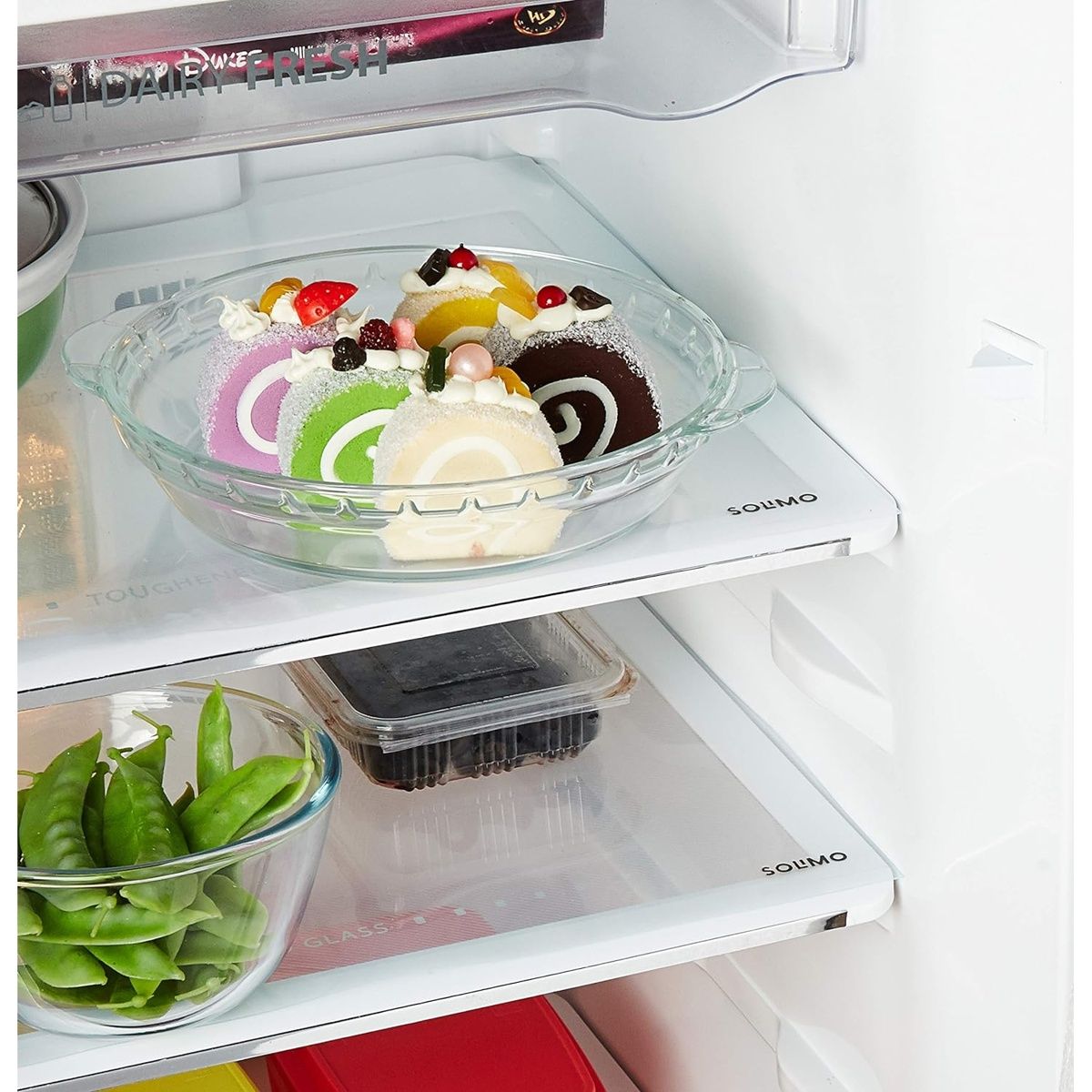 Kuber Industries PVC Fridge Multipurpose Mat | Set of 6| White| Standard