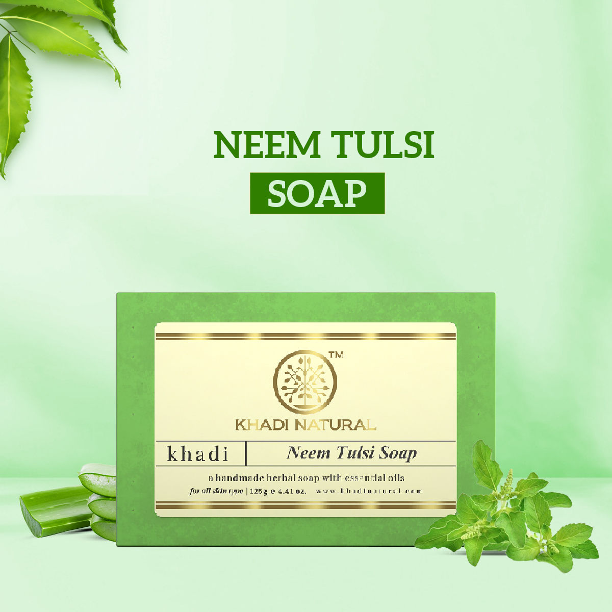 Khadi Natural Neem-Tulsi Soap 125 g Combo
