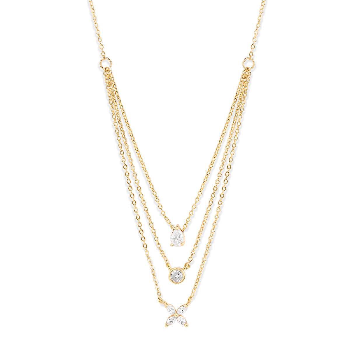 Minutiae Gold-Plated Layered Minimal Necklace