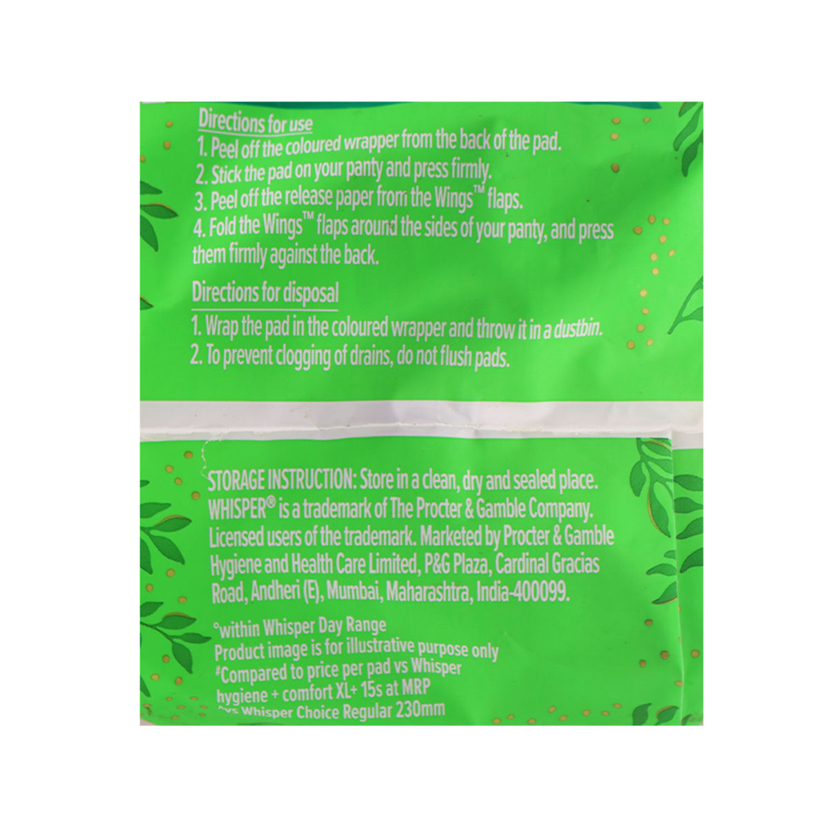 Whisper Ultra Clean XL+ Sanitary Pads