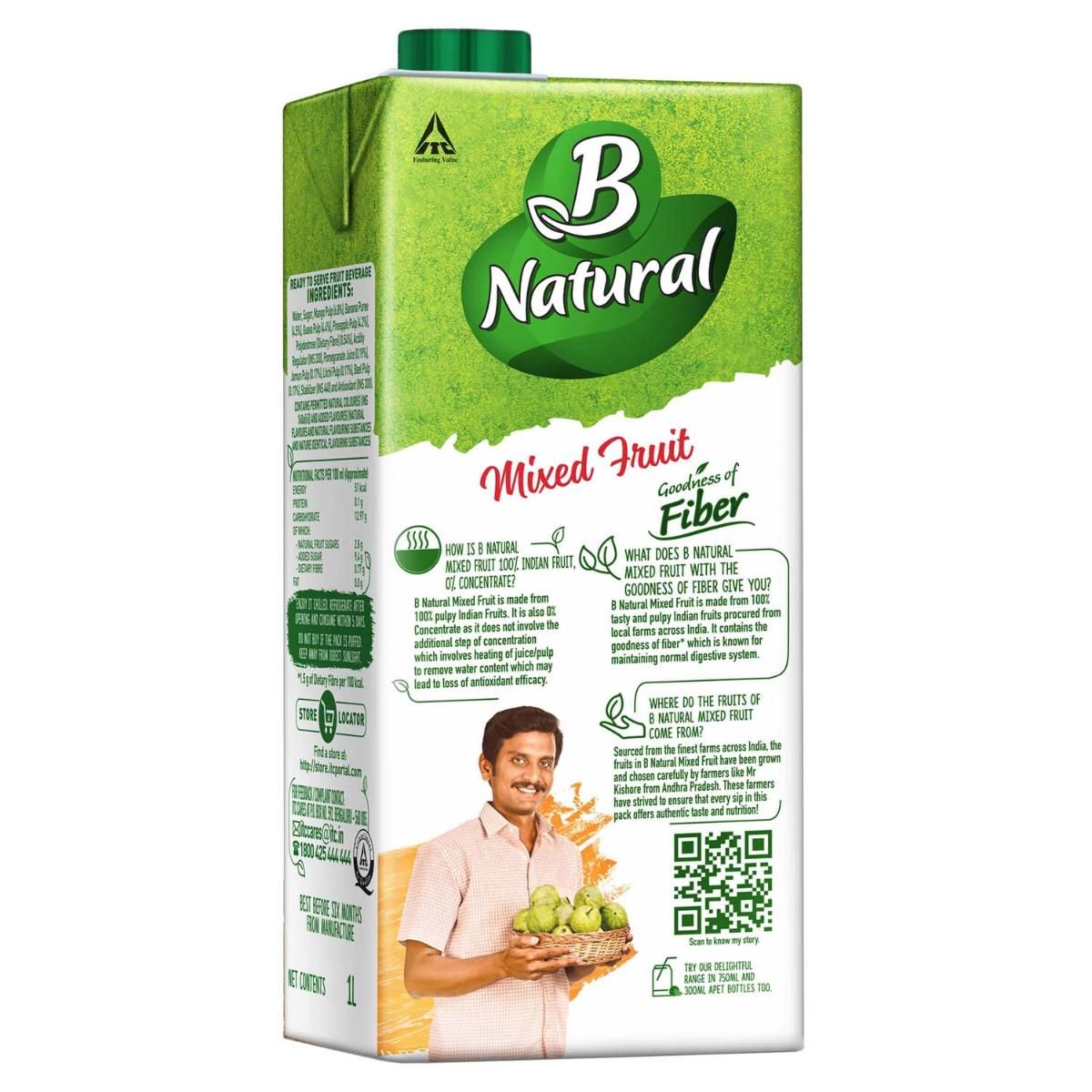 B Natural Assorted Flavoured Mixed Fruit Juice