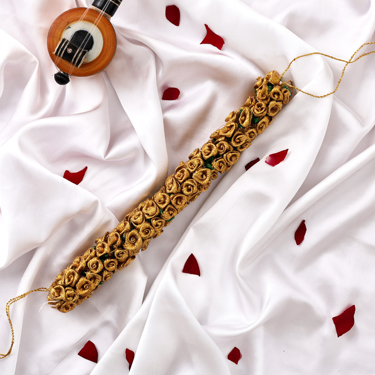 Oye Happy Golden Flowers Gajra | Artificial