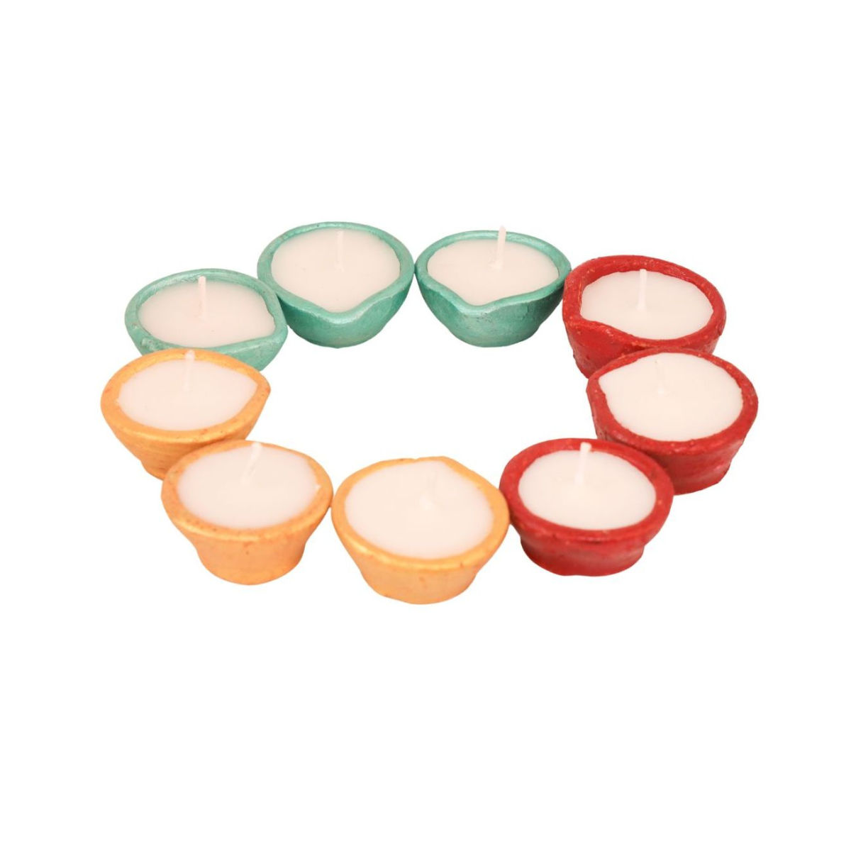 Classic Earthen Diya Set – 2.5 Hour Burn Time