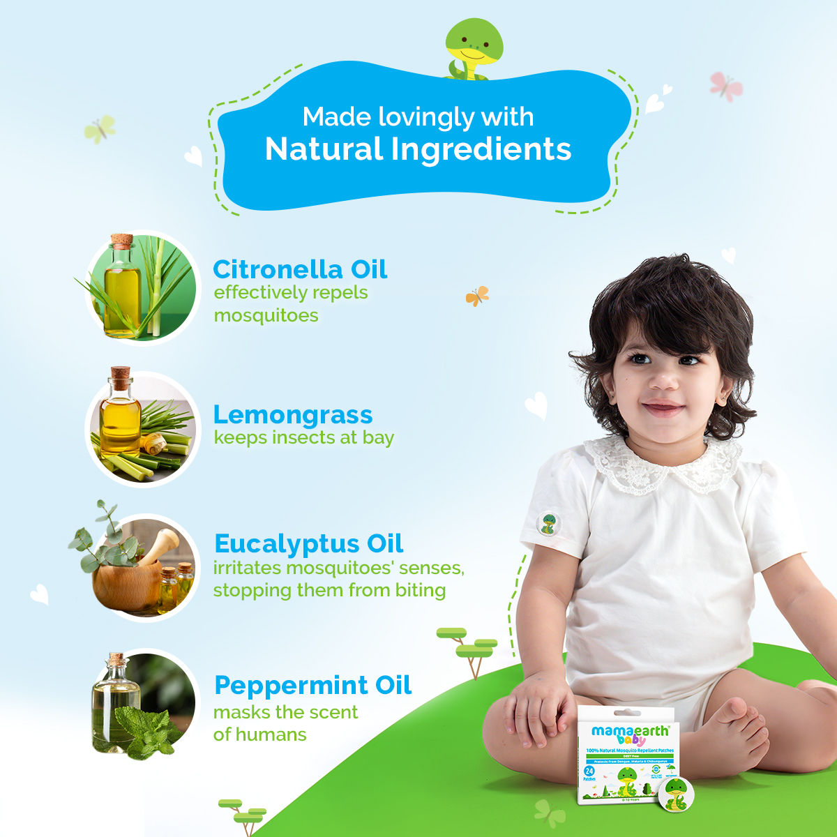 Mamaearth Natural Repellent Mosquito Patches For Babies With 12 Hour Protection