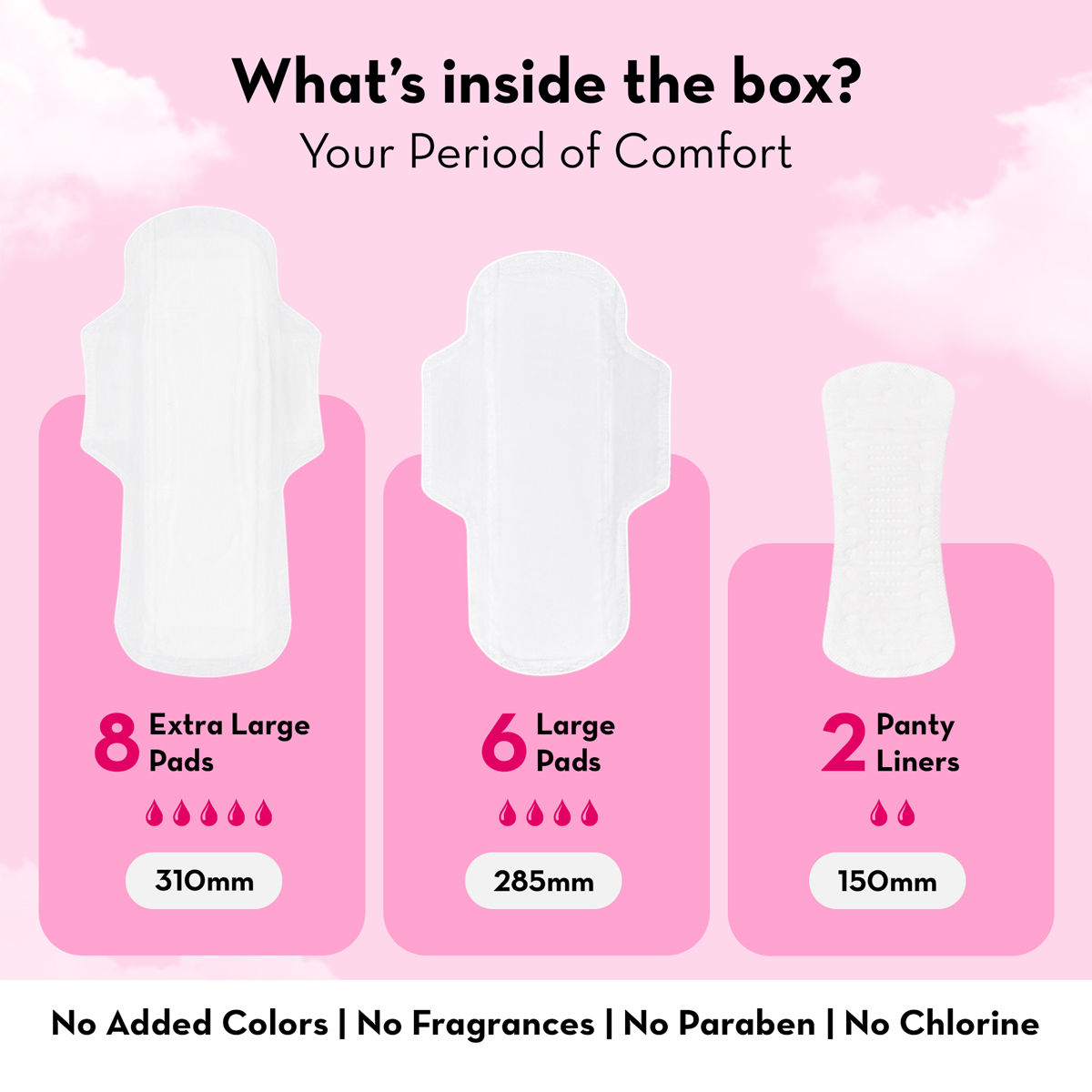 Plush Sanitary Pads Curated - (14pc) & Plush 100% Pure Us Cotton Panty Liners (20pc) Combo