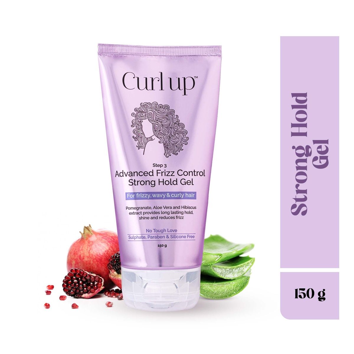 Curl Up Advanced Frizz Control Strong Hold Hair Gel | Defines Curls | For Frizzy Wavy & Curly Hair