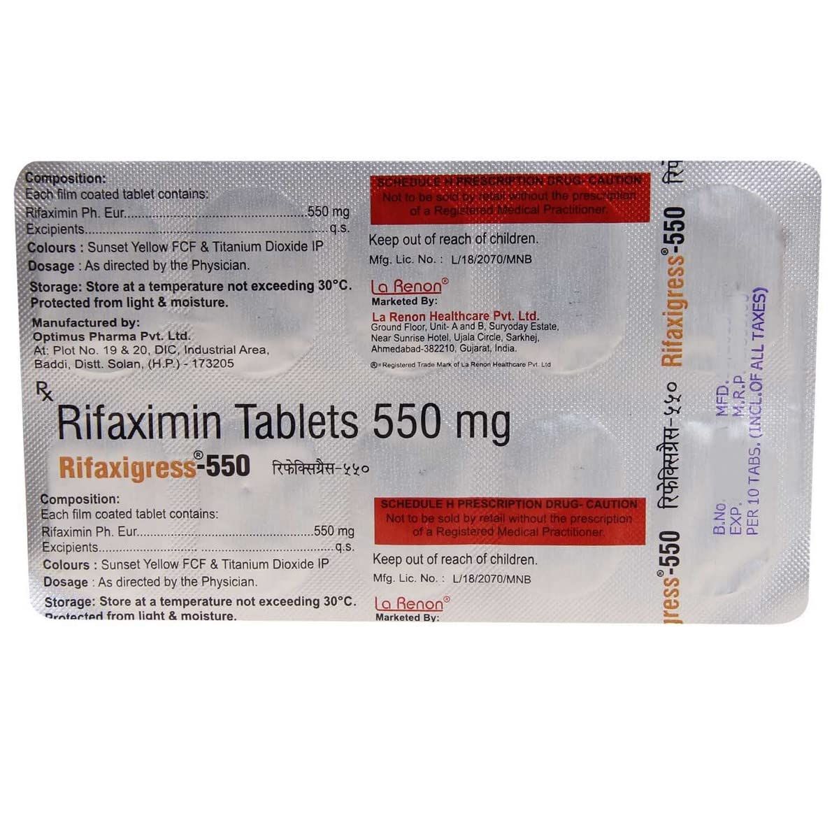 Rifaxigress-550 Tablets