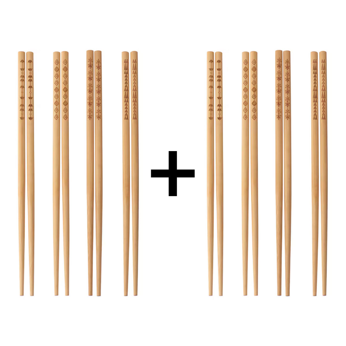 Bamboo Chopsticks Pack of 4 63 g X 2 Combo