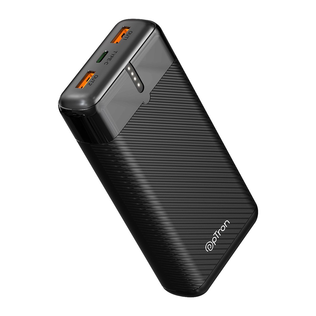 pTron Dynamo Surge 20000mAh 22.5W Power Bank | VOOC/Wrap/Dash Charging | 20W Type-C Charging - Black