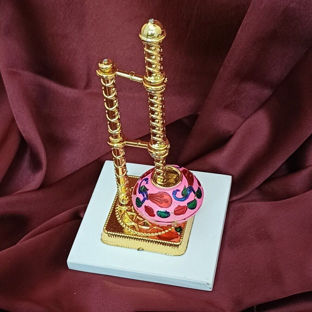 Gullak Laddoo Gopal Minakari Makhan Matki | 5 x 5 x 15 cm | Medium - Assorted Colours