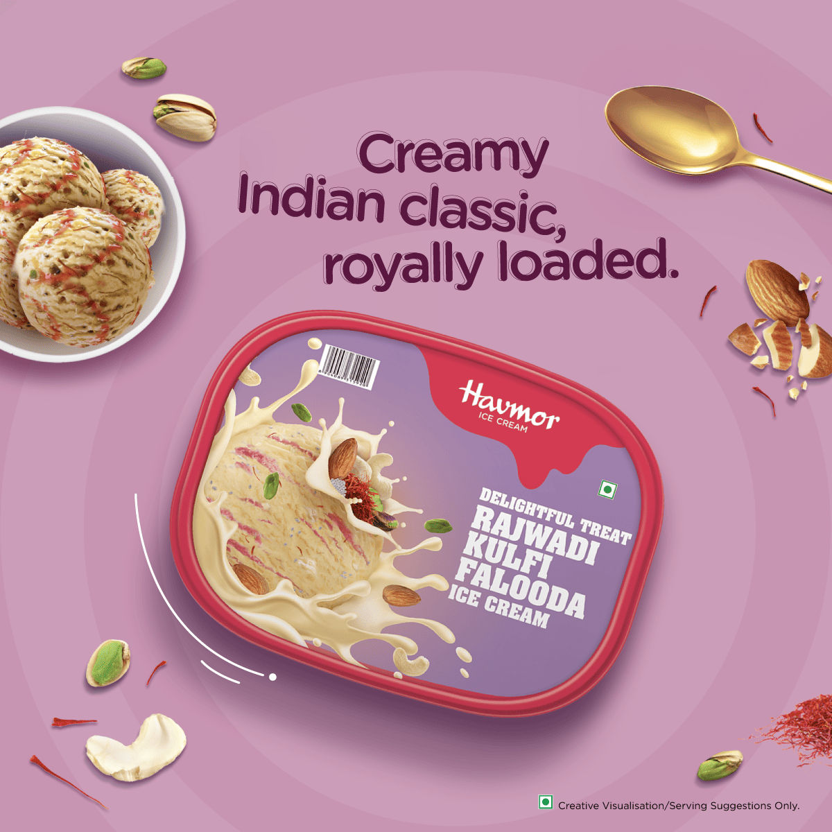 Havmor Rajwadi Kulfi Falooda 750 ml Combo