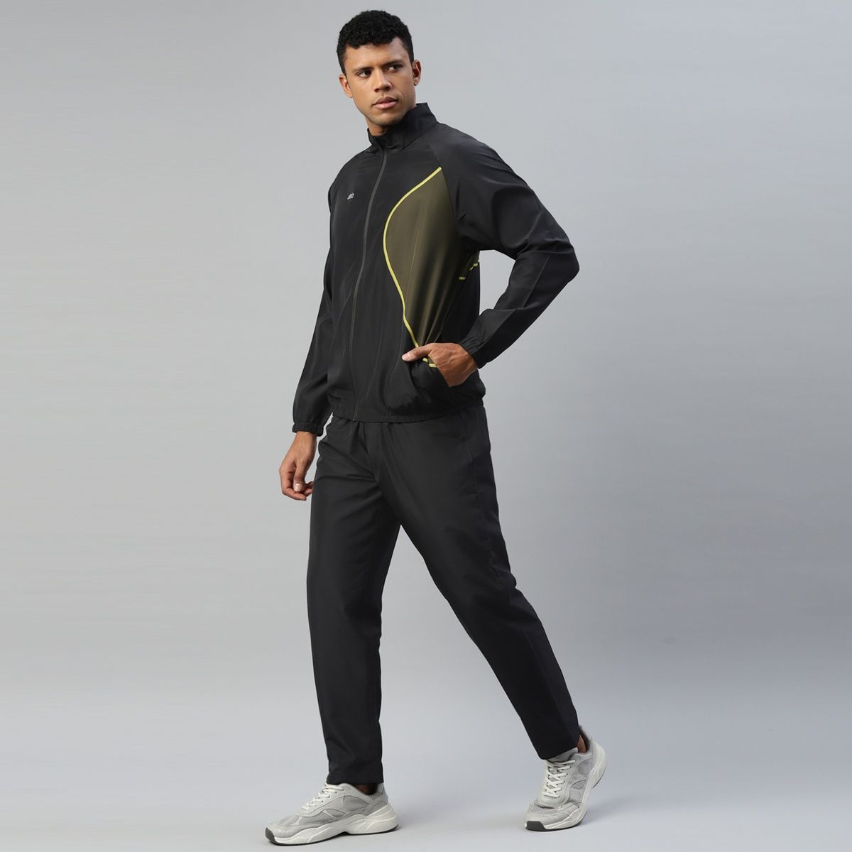 Dida Men's Sports Track Suit - Regular Comfortable Stretchable Dry-Fit | Black - XL