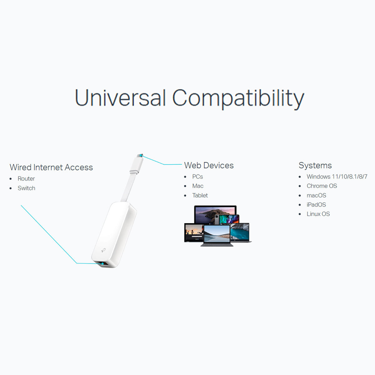 TP-Link UE300C USB 3.0 and Gigabit Type-C to RJ45 Gigabit Ethernet Network Adapter