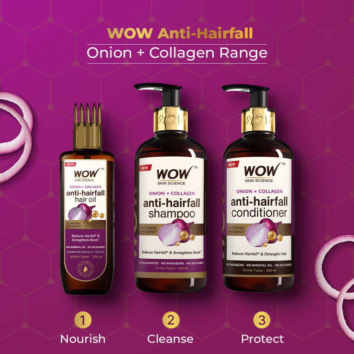 Wow Skin Science Onion Red Seed Oil Shampoo