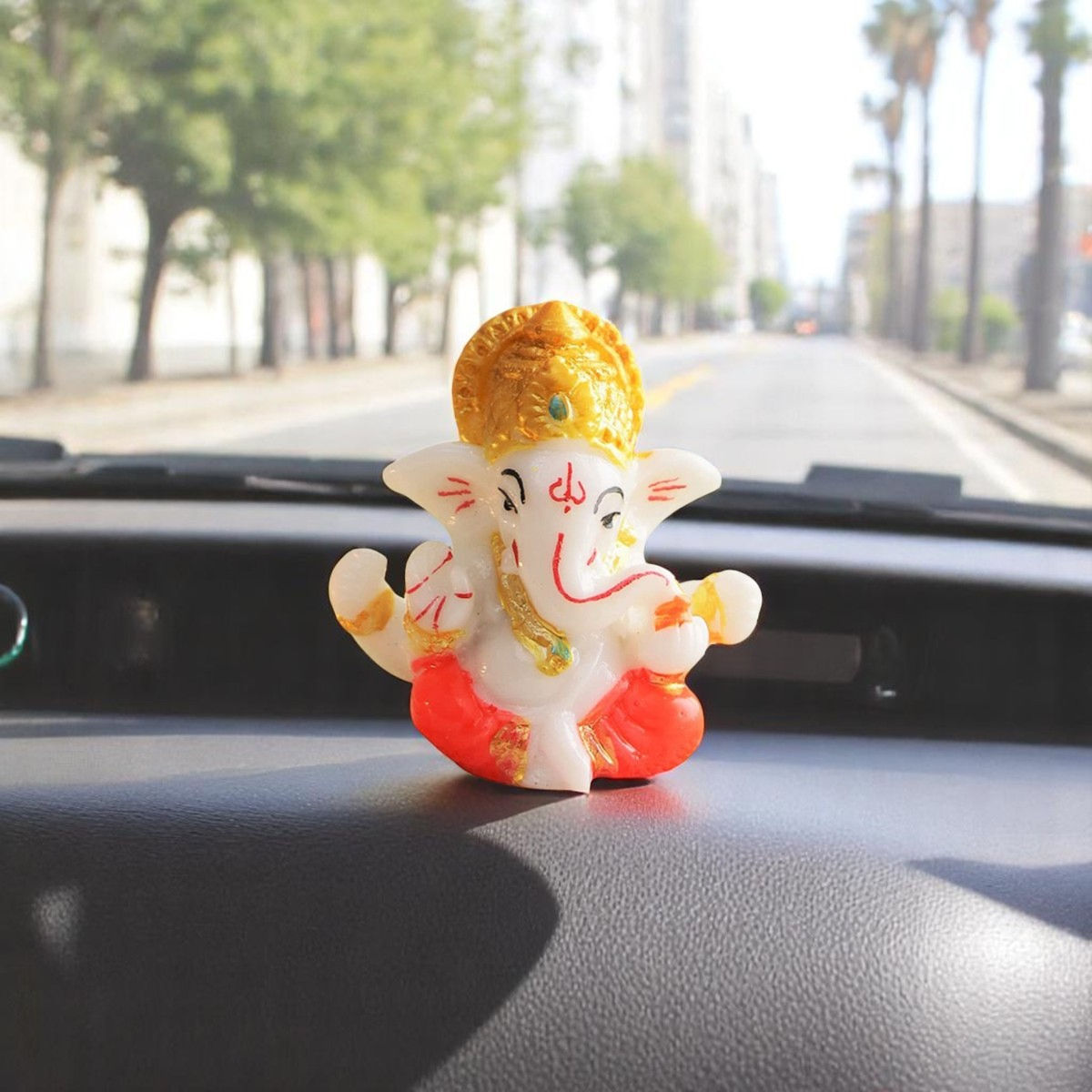 Mad Over Print Gannu Ji Car Dashboard Idols