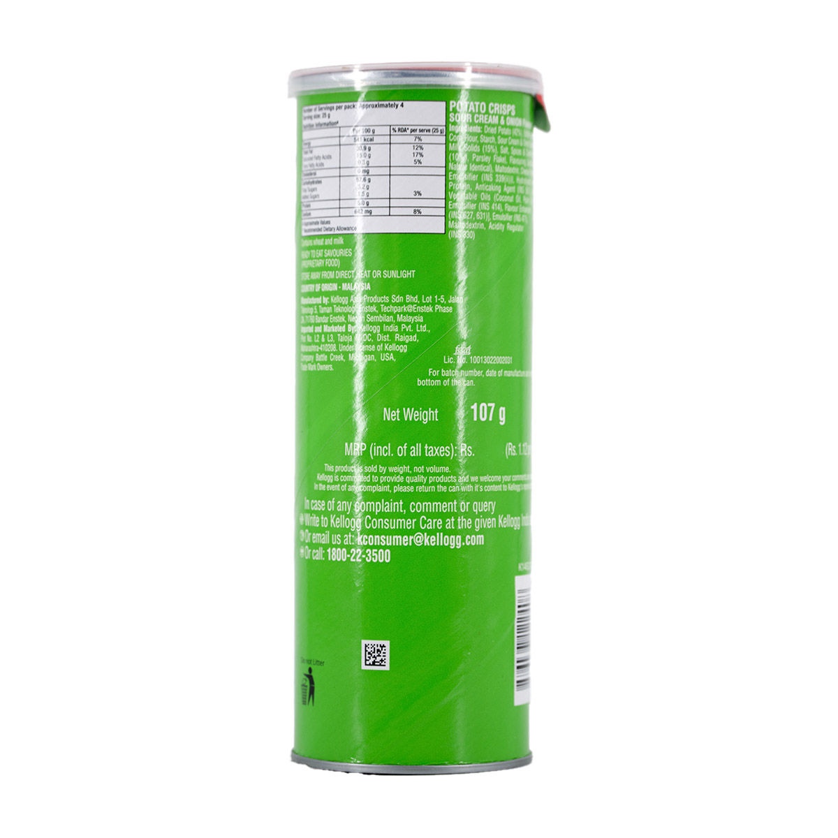 Pringles Potato Chips Sour Cream & Onion Flavour 107 g Combo